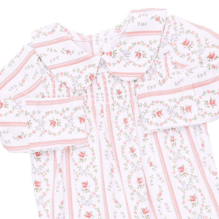 Angel Dear Marnie Rosebud Stripe Zip Footie