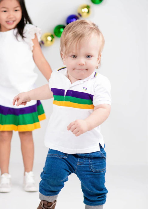 Mardi Gras Creations Short Sleeve Polo
