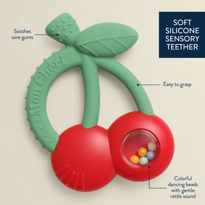 Itzy Ritzy Bitzy Shake Silicone Teether Rattle Cherries