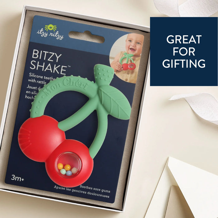 Itzy Ritzy Bitzy Shake Silicone Teether Rattle Cherries