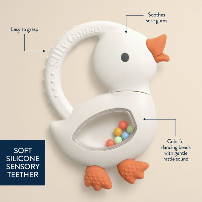 Itzy Ritzy Bitzy Shake Rattle Teether Goose