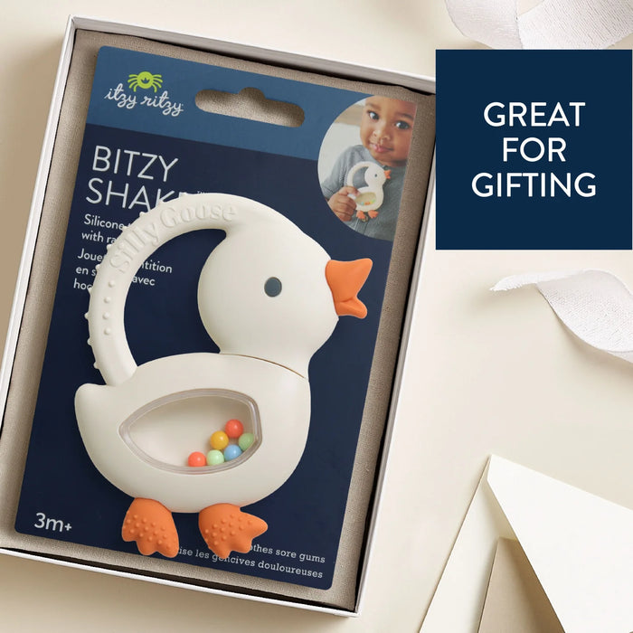 Itzy Ritzy Bitzy Shake Rattle Teether Goose