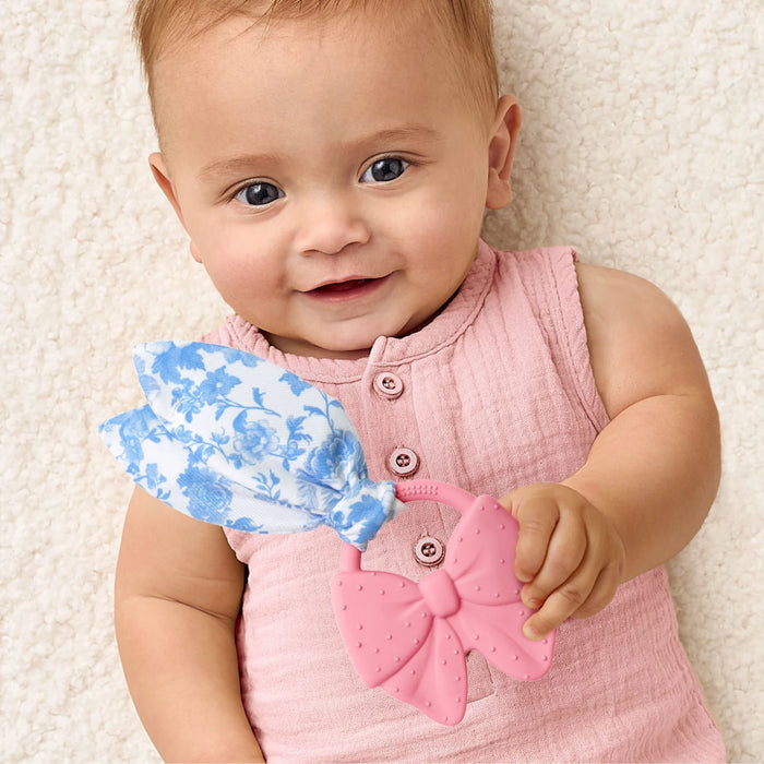 Itzy Ritzy Crinkle Crew Pink Bow