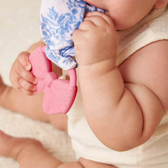 Itzy Ritzy Crinkle Crew Pink Bow