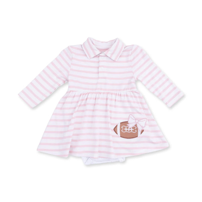 Angel Dear Football Dot and Stripe L/S Tennis Bodysuit Dress