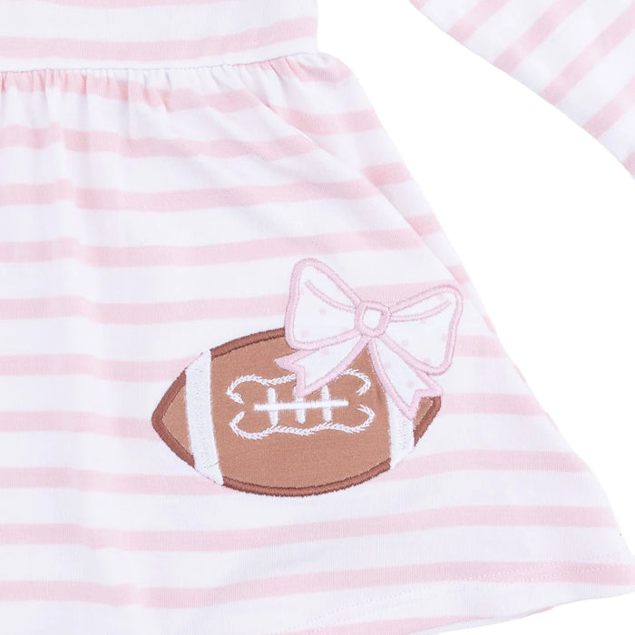 Angel Dear Football Dot and Stripe L/S Tennis Bodysuit Dress