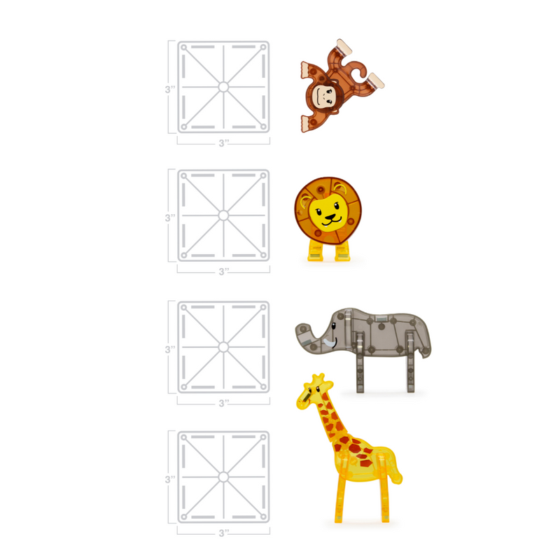 Magna-Tiles Safari Animals 25pc Set