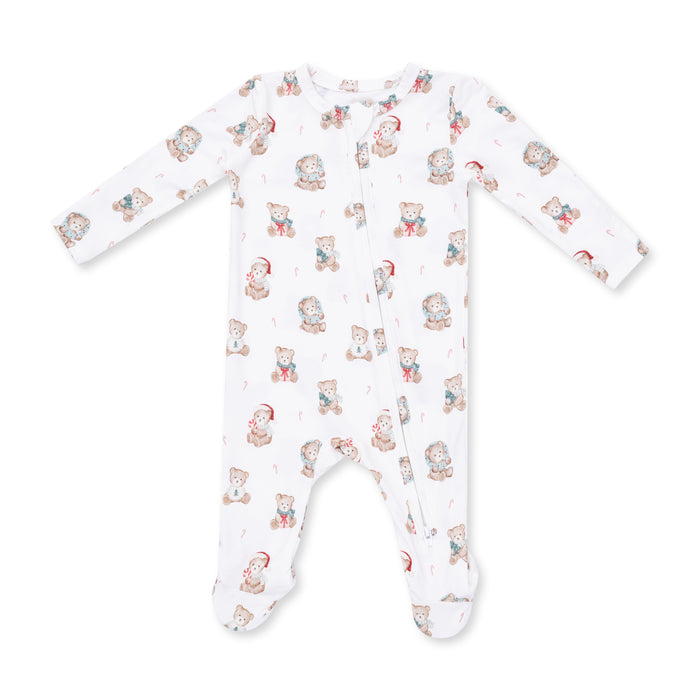 Angel Dear Christmas Teddy Bears Zip Footie