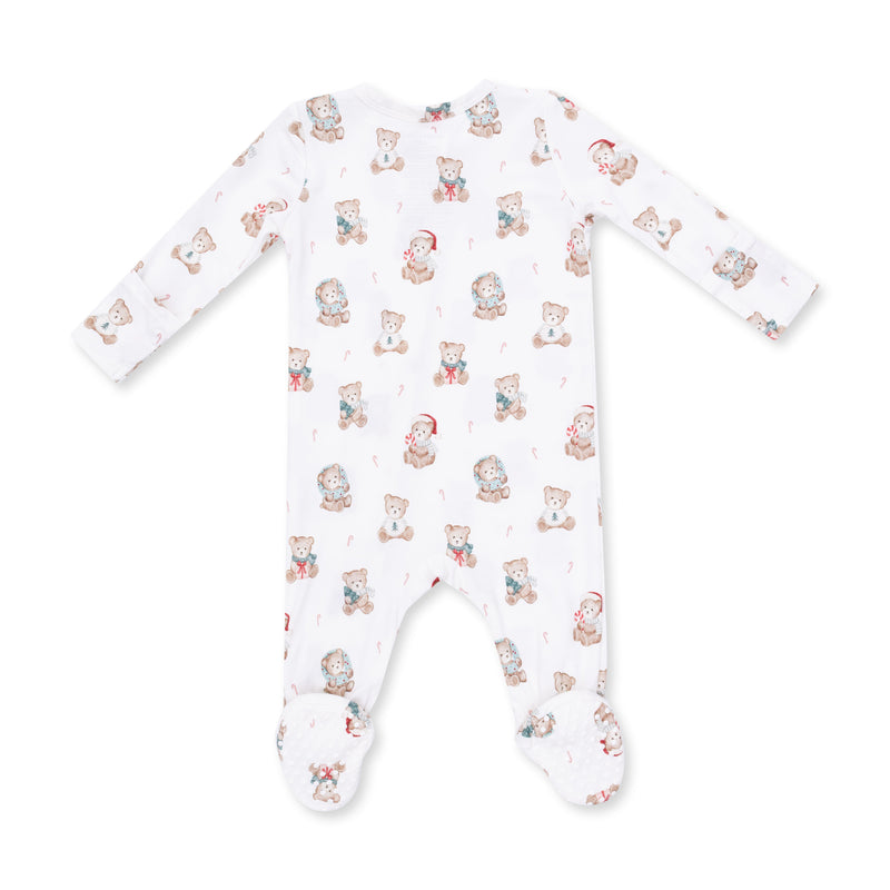 Angel Dear Christmas Teddy Bears Zip Footie