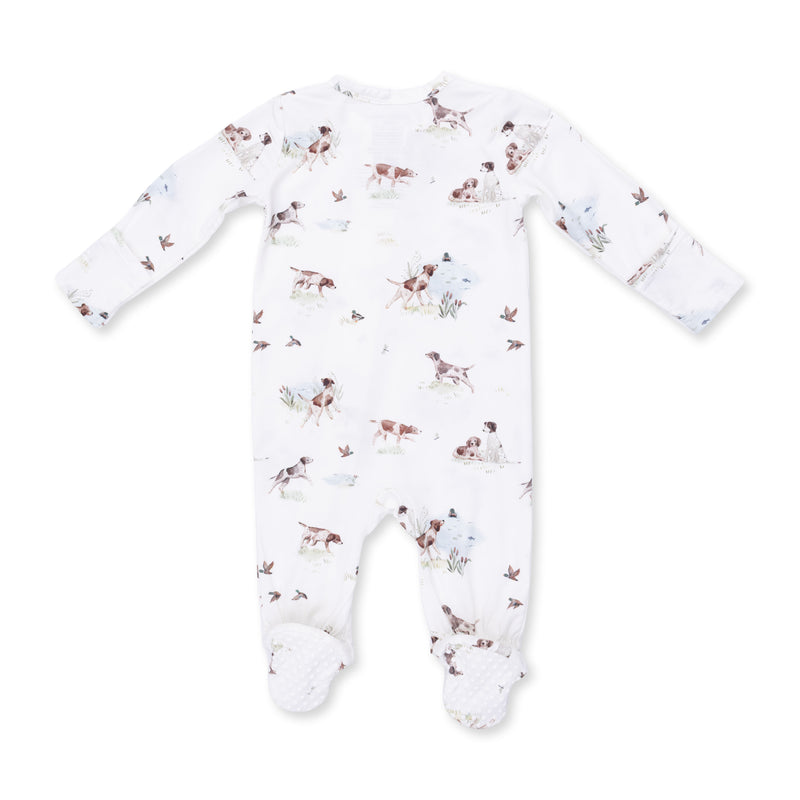 Angel Dear Pointer Pups Duck Buddies Zipper Footie