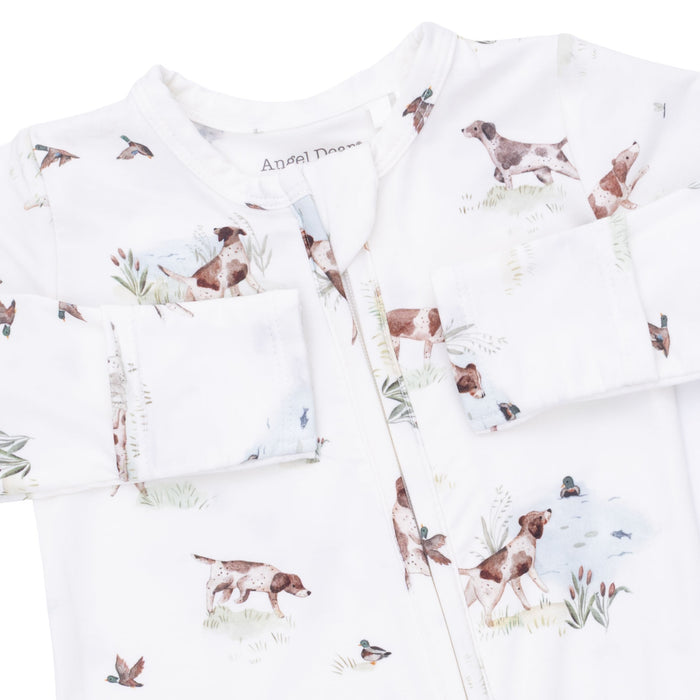 Angel Dear Pointer Pups Duck Buddies Zipper Footie