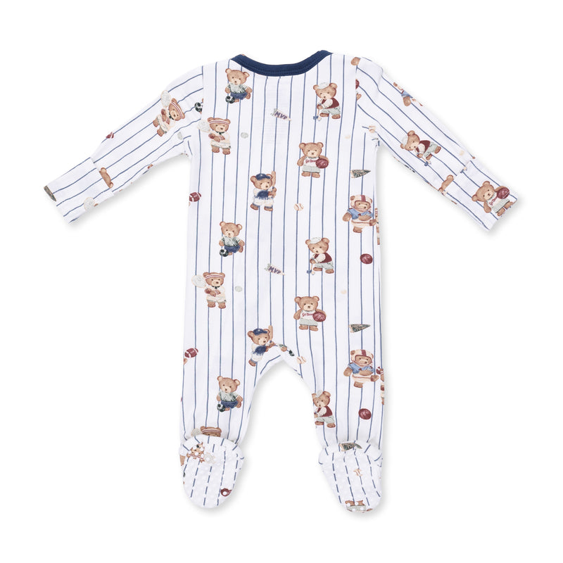 Angel Dear Mixed Sports Bears Zipper Footie