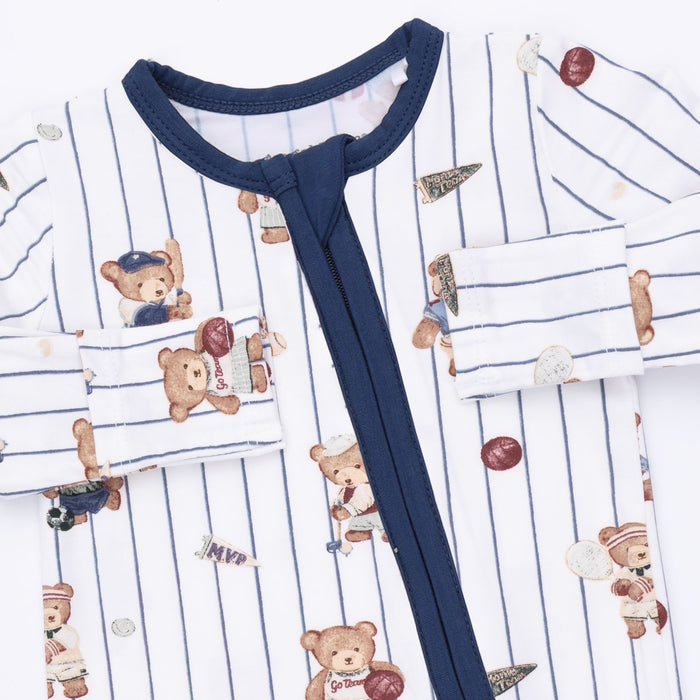 Angel Dear Mixed Sports Bears Zipper Footie
