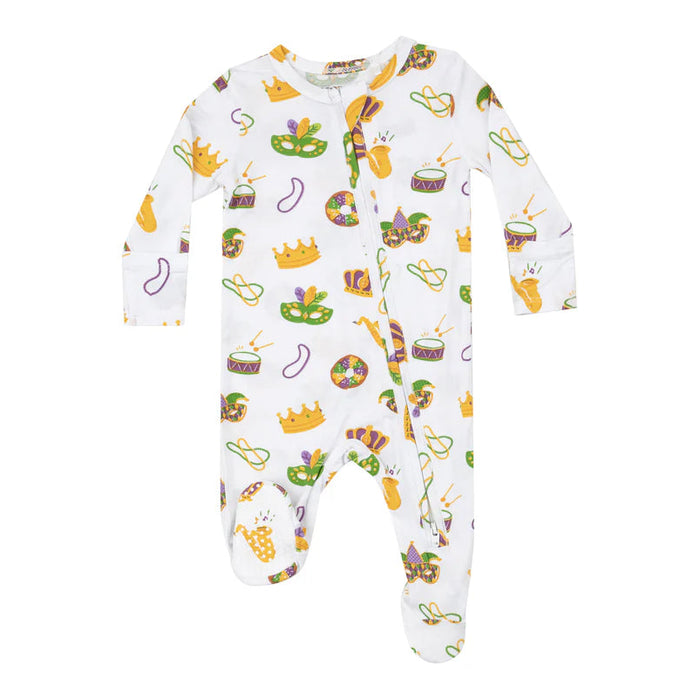 Angel Dear Mardi Gras Zipper Footie