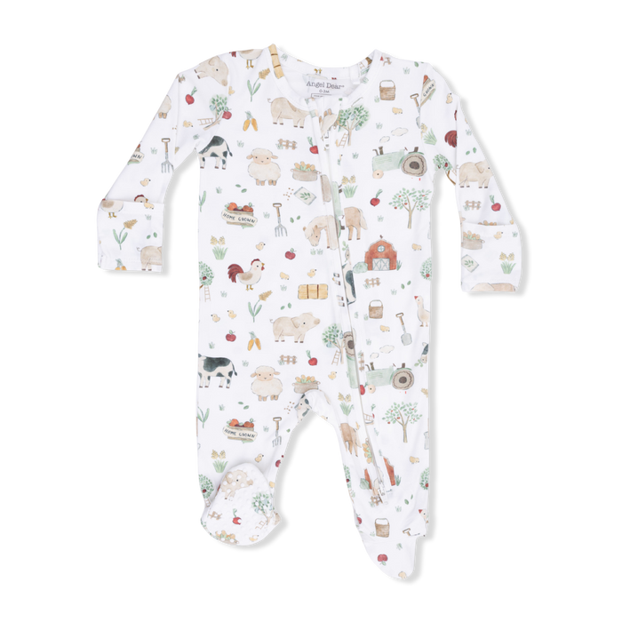 Angel Dear Cute Farm Animals Zipper Footie