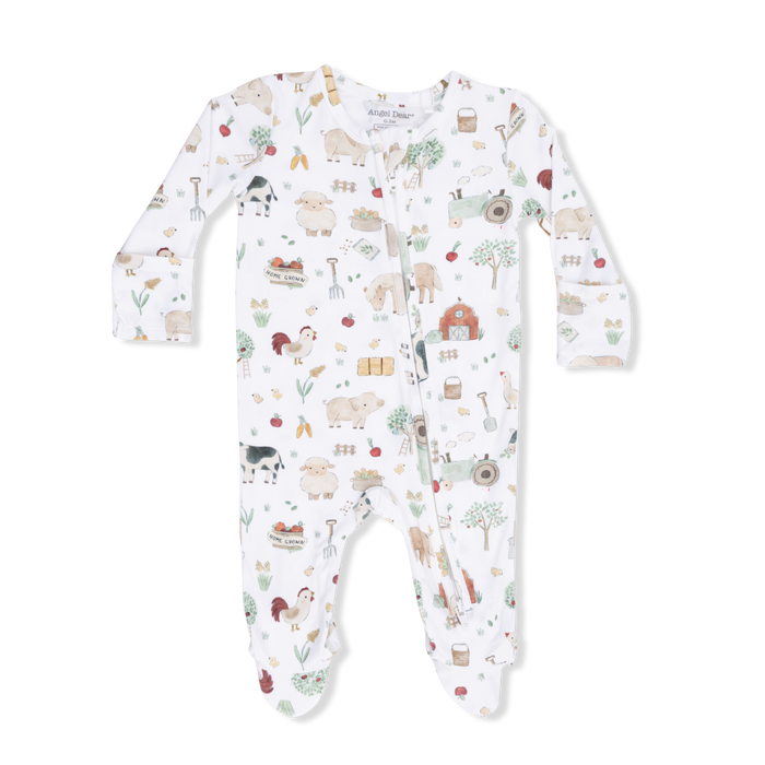 Angel Dear Cute Farm Animals Zipper Footie