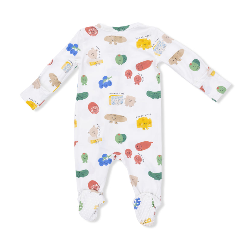 Angel Dear Charcuterie Cuties 2-Way Zipper Footie