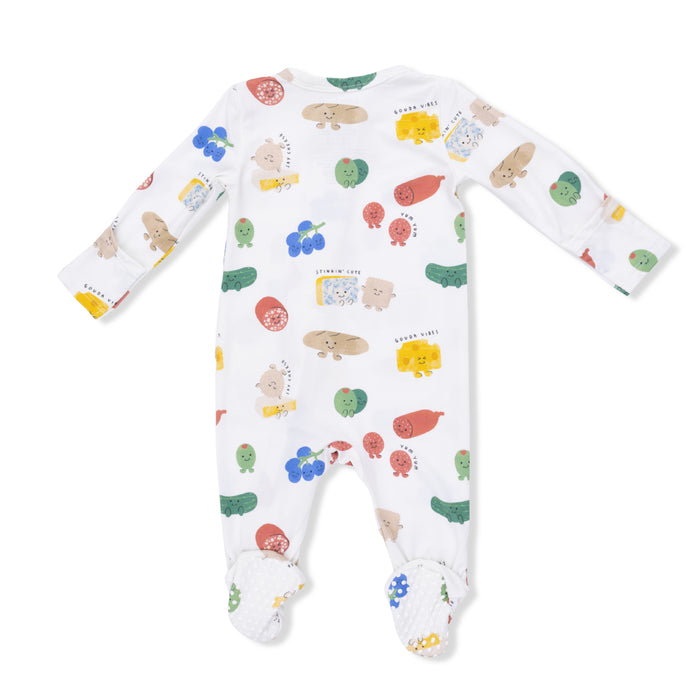 Angel Dear Charcuterie Cuties 2-Way Zipper Footie