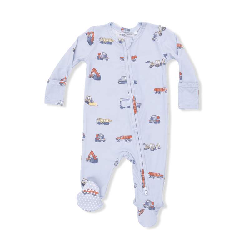 Angel Dear Construction Vehicles Zipper Footie