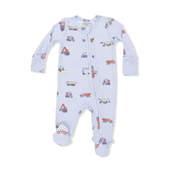 Angel Dear Construction Vehicles Zipper Footie