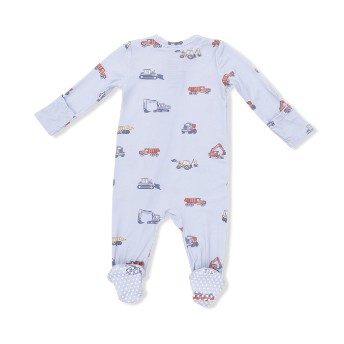 Angel Dear Construction Vehicles Zipper Footie