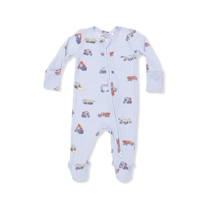 Angel Dear Construction Vehicles Zipper Footie