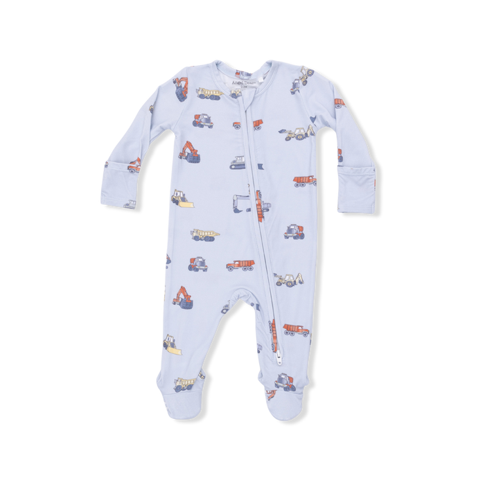 Angel Dear Construction Vehicles Zipper Footie