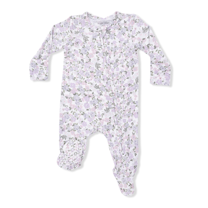 Angel Dear Shannon Floral Zipper Footie