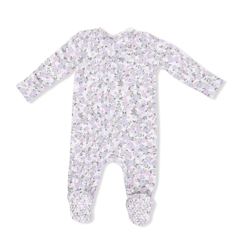 Angel Dear Shannon Floral Zipper Footie