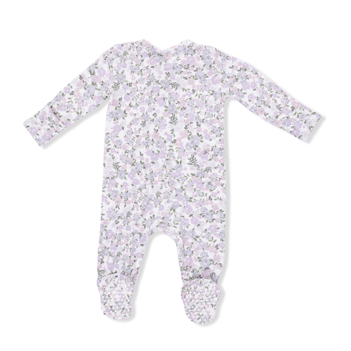 Angel Dear Shannon Floral Zipper Footie