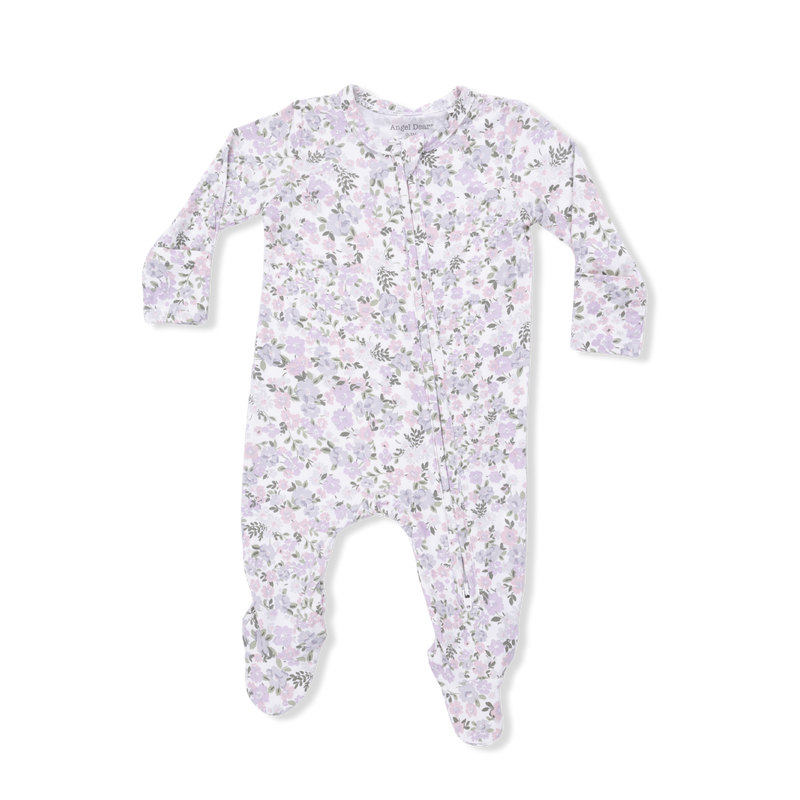 Angel Dear Shannon Floral Zipper Footie