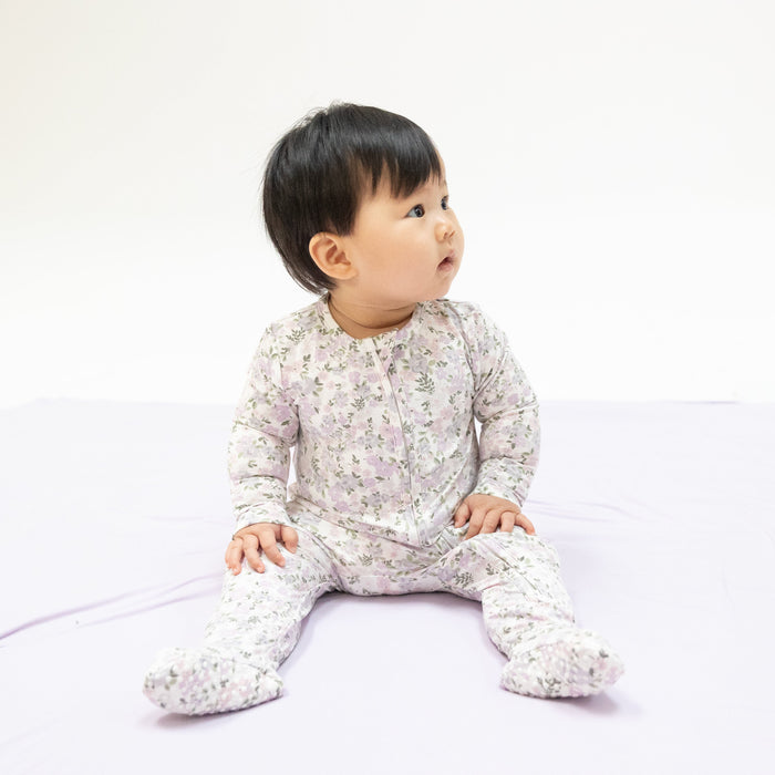 Angel Dear Shannon Floral Zipper Footie