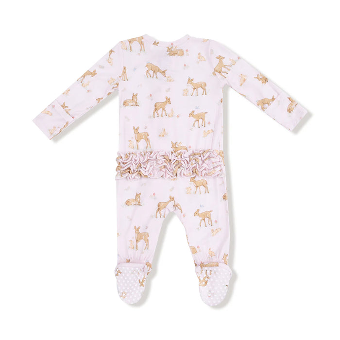 Angel Dear Little Fawn Ruffle Back Footie