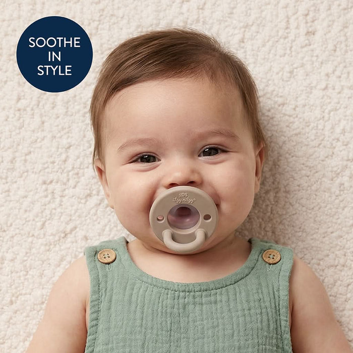 Itzy Ritzy Latch & Soothe Breastlike Pacifer Taupe