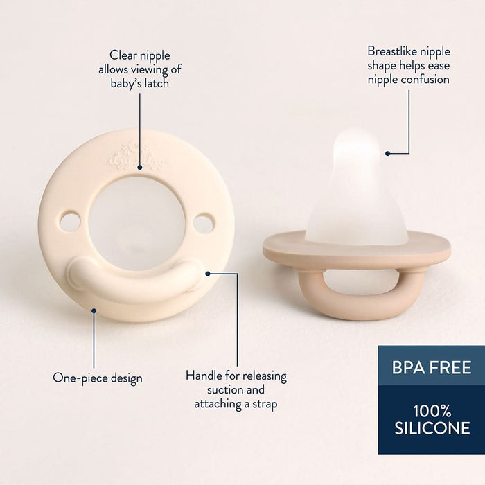 Itzy Ritzy Latch & Soothe Breastlike Pacifer Taupe