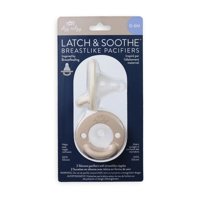 Itzy Ritzy Latch & Soothe Breastlike Pacifer Taupe
