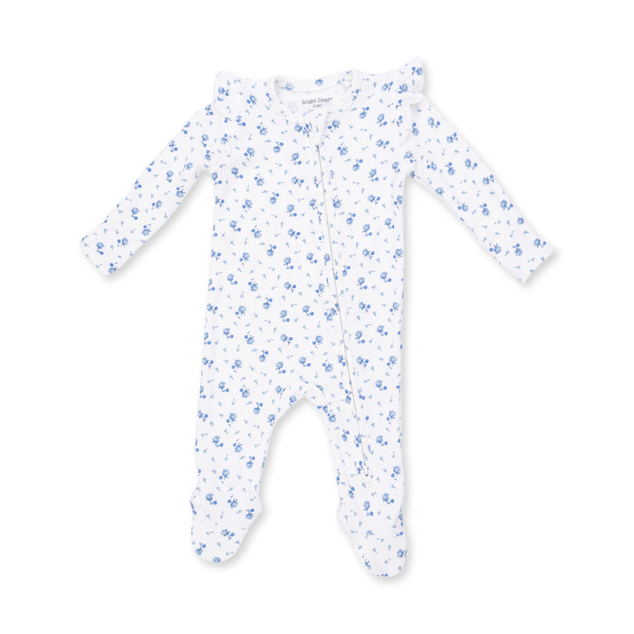 Angel Dear Joli Rosette Ruffle Zip Footie