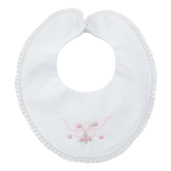 Feltman Bros Vintage Bow Collection lace Trim Bib