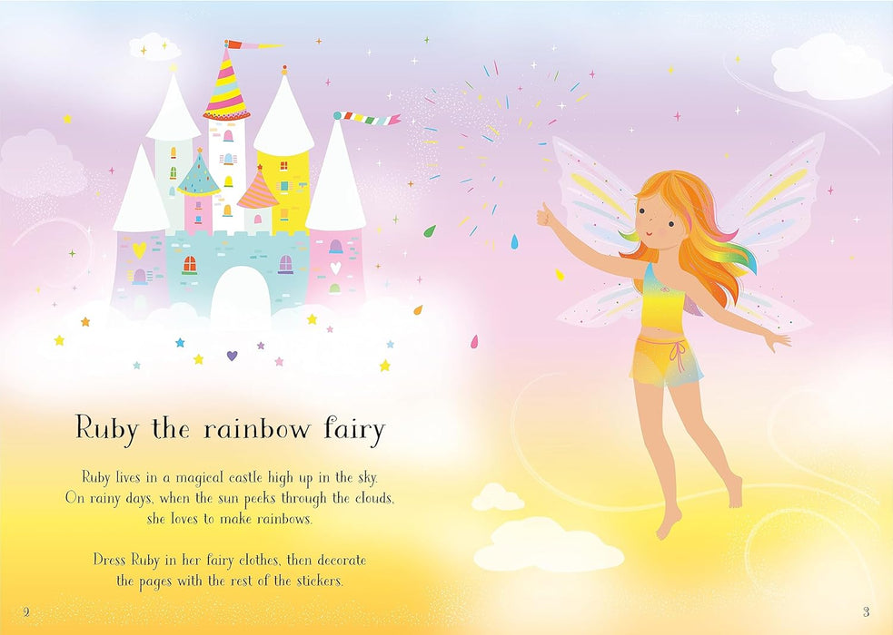 Harper Collins Little Sticker Dolly Dressing Rainbow Fairy