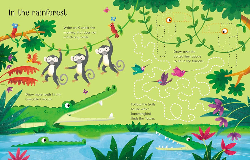 Harper Collins Wipe Clean Animal Activities