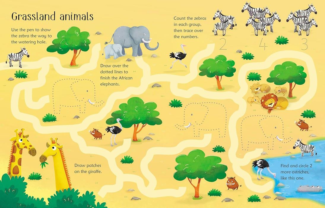 Harper Collins Wipe Clean Animal Activities