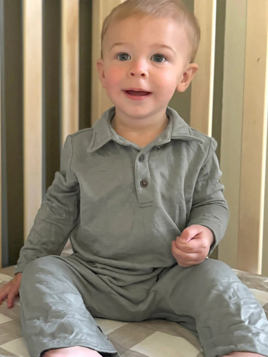 Gunamuna Collared Jumpsuit | Sage