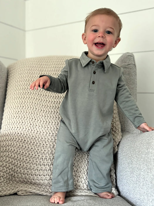 Gunamuna Collared Jumpsuit | Sage