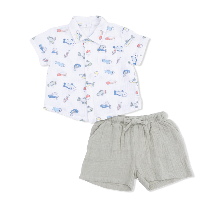 Angel Dear Fishing Lures Polo w/Short
