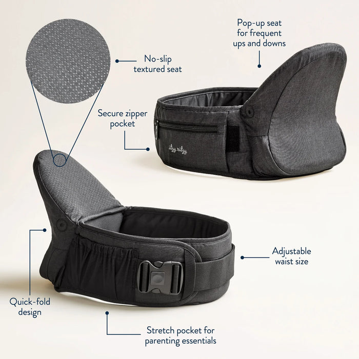 Itzy Ritzy Itzy Hold & Fold Hip Seat Baby Carrier