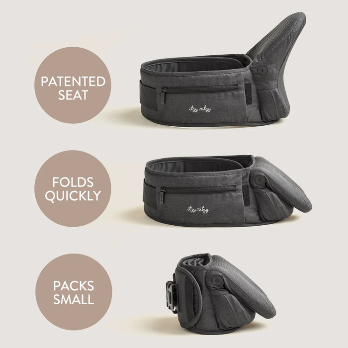Itzy Ritzy Itzy Hold & Fold Hip Seat Baby Carrier