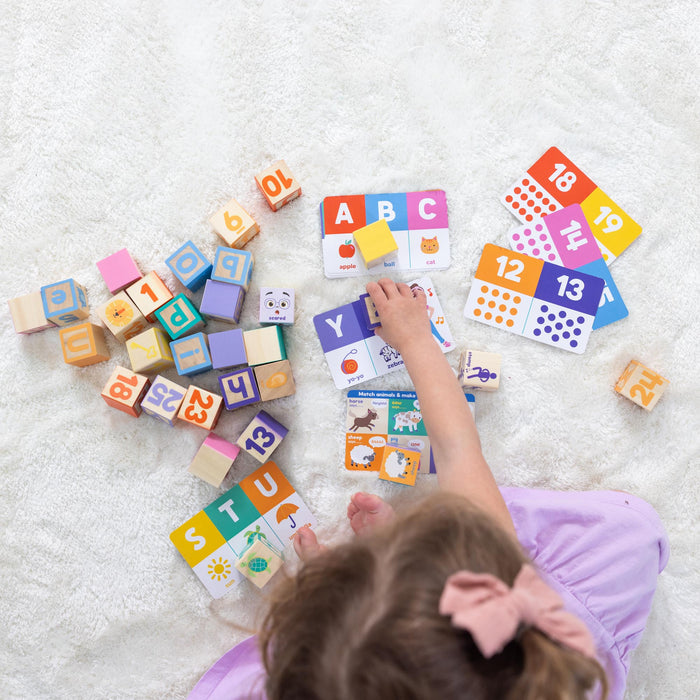 Ms. Rachel Wooden Learning Blocks & Activity Cards
