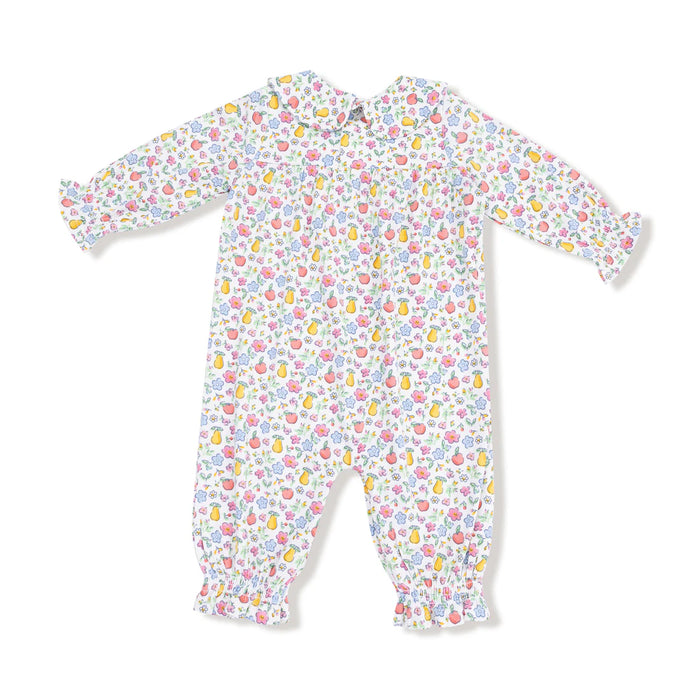 Angel Dear Fall Fruit Floral Smocked Romper