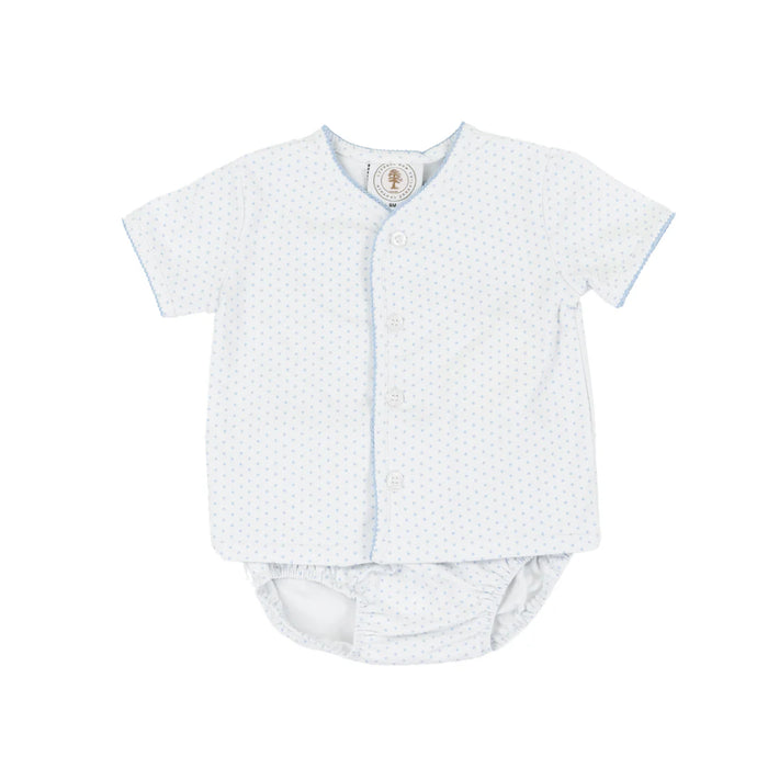Cypress Row Classic Blue Dot Diaper Set