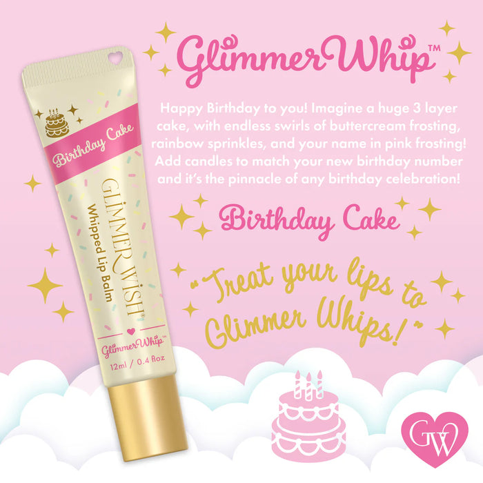 Glimmer Wish Whip Lip Balm- Surprise Flavor ( Free Puff Keychain Included)